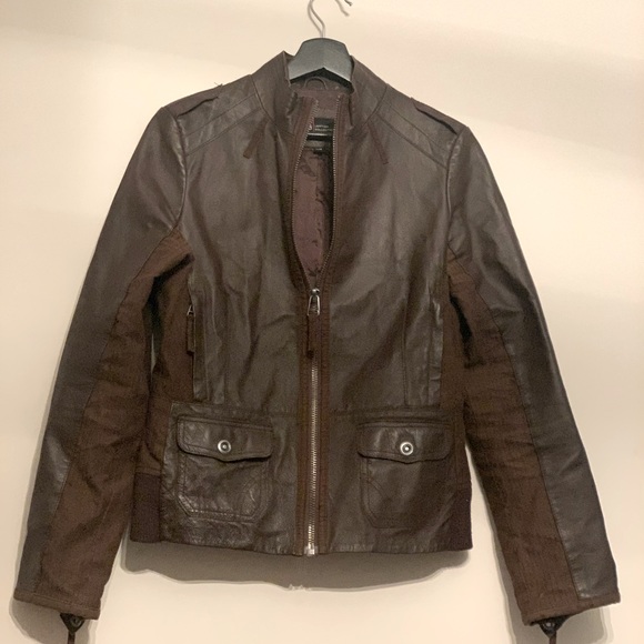 Urban Behavior Jackets & Blazers - Fitted Brown Leather Jacket, size Large